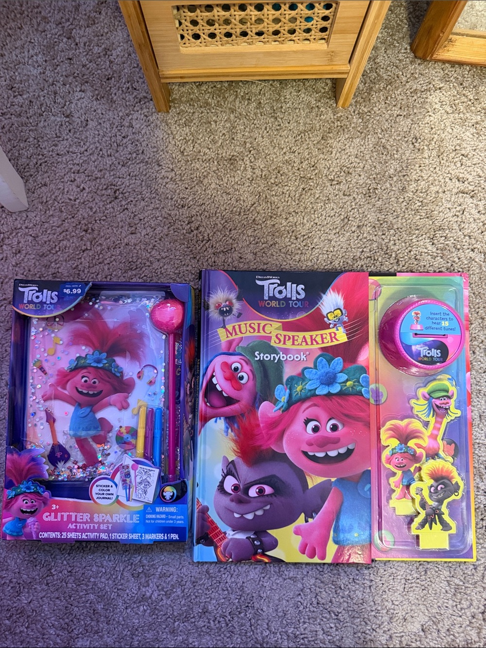 DreamWorks Trolls World Tour Music Speaker Storybook - Pink, Blue, Purple